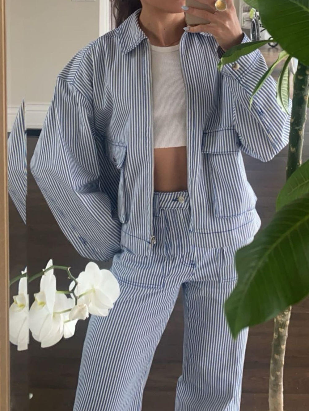 Viral H&M jacket and carpenter pants set